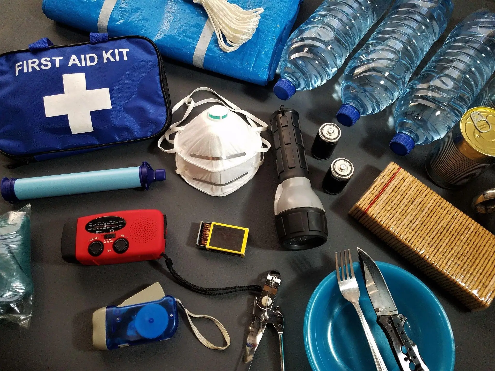 A collection of emergency response equipment